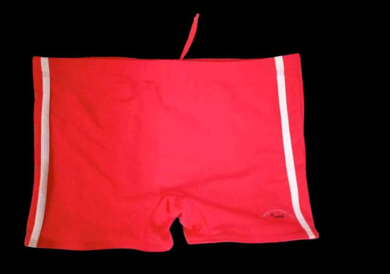 Mens Swimming Trunks - Red and White
