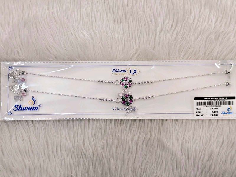 pure silver anklet