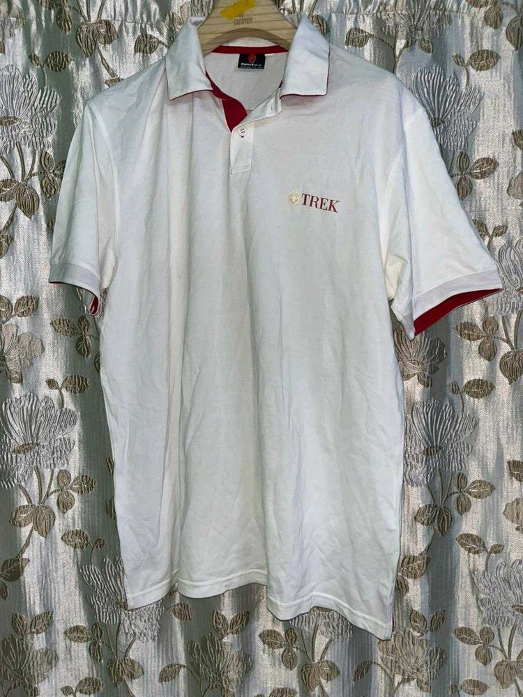 White TREK Polo Shirt