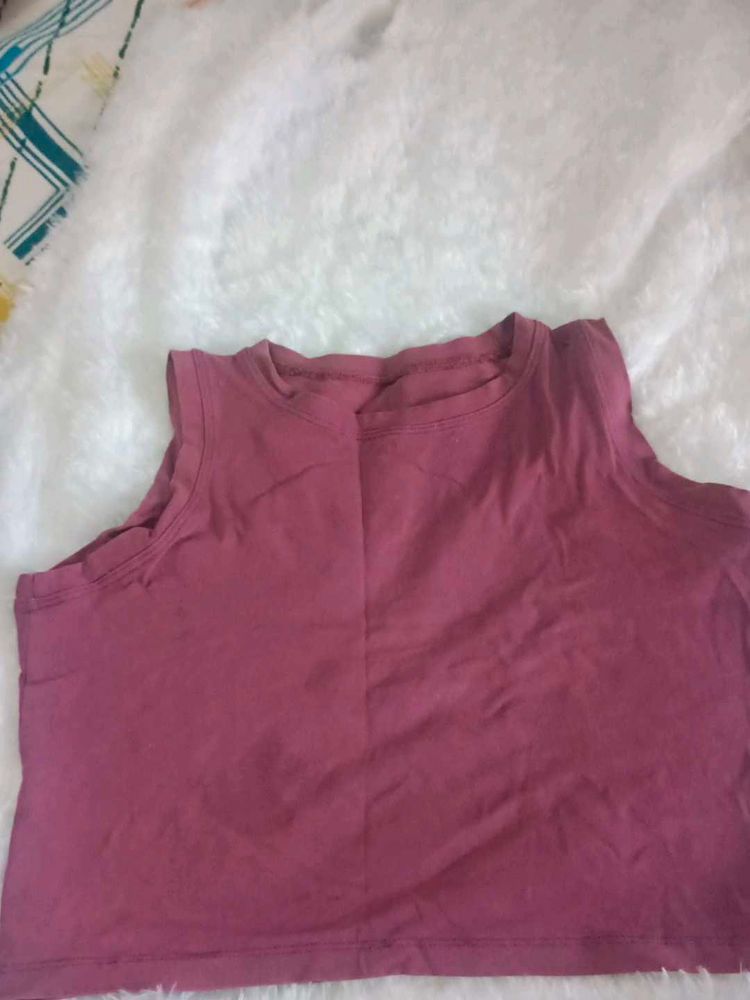 Mauve Cropped Tank