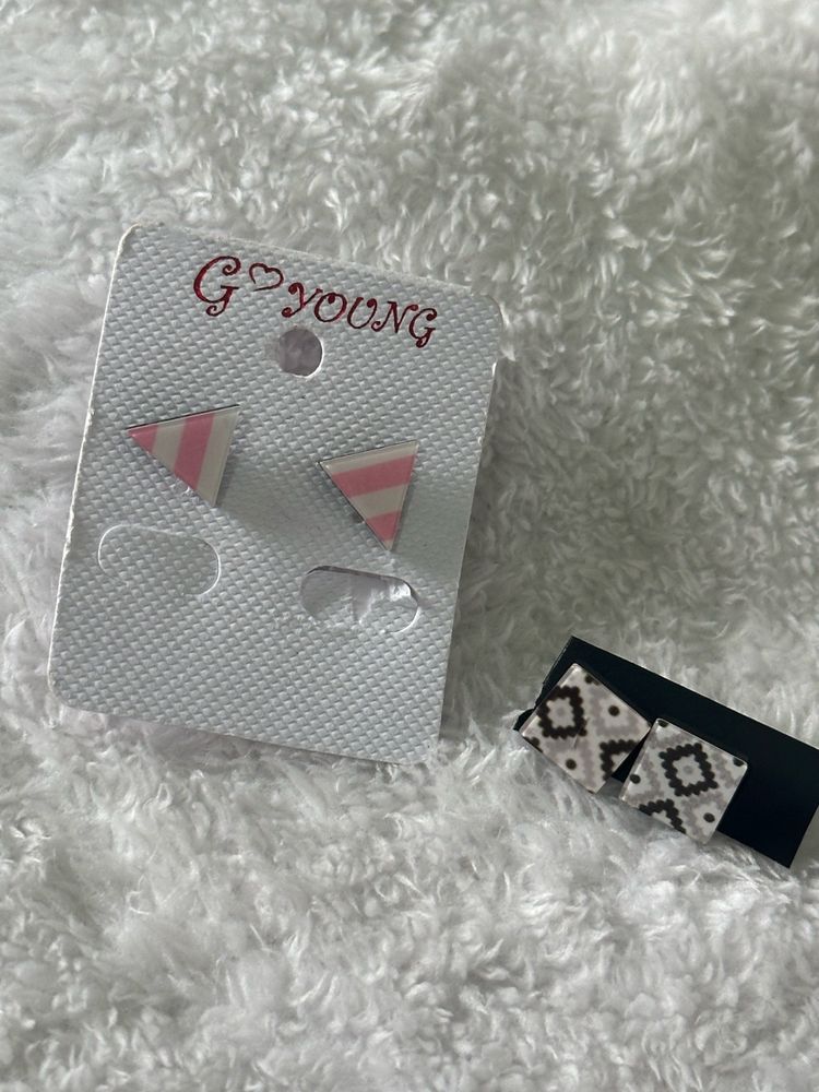Triangle And Square Small Earrings