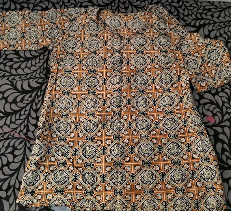 Patterned Tunic Top Short Kurti
