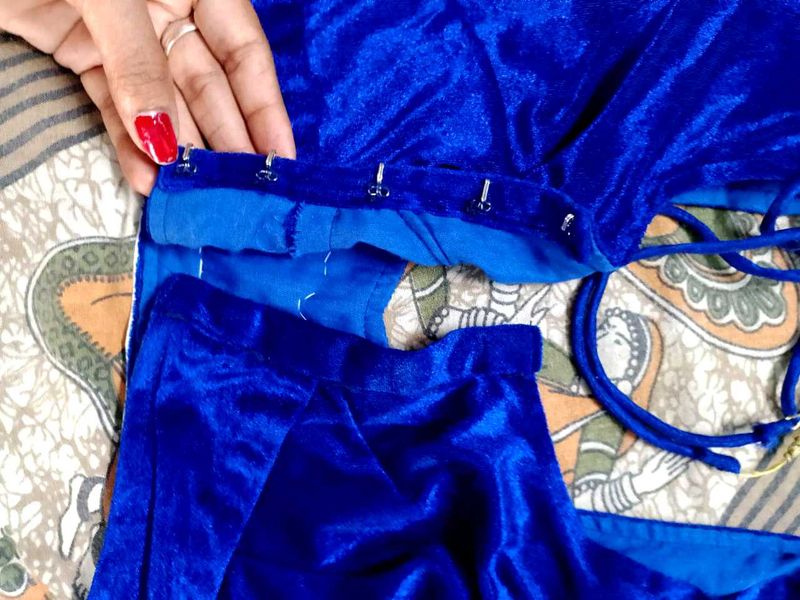 Blue Velvet Blouse