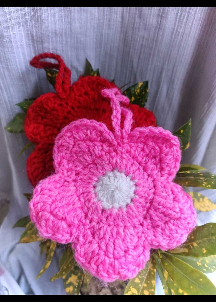 Crochet Flower Pouches