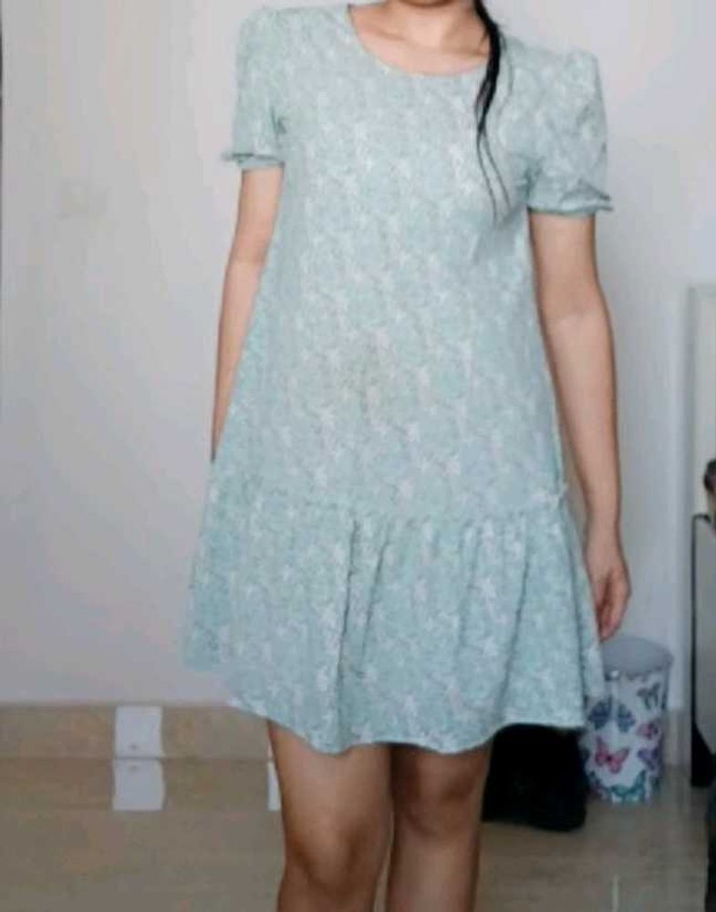 Sky blue mini princess dress