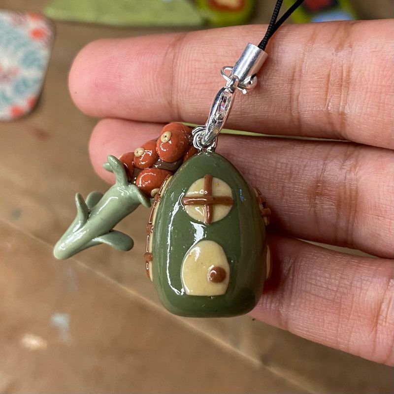 House clay keychain