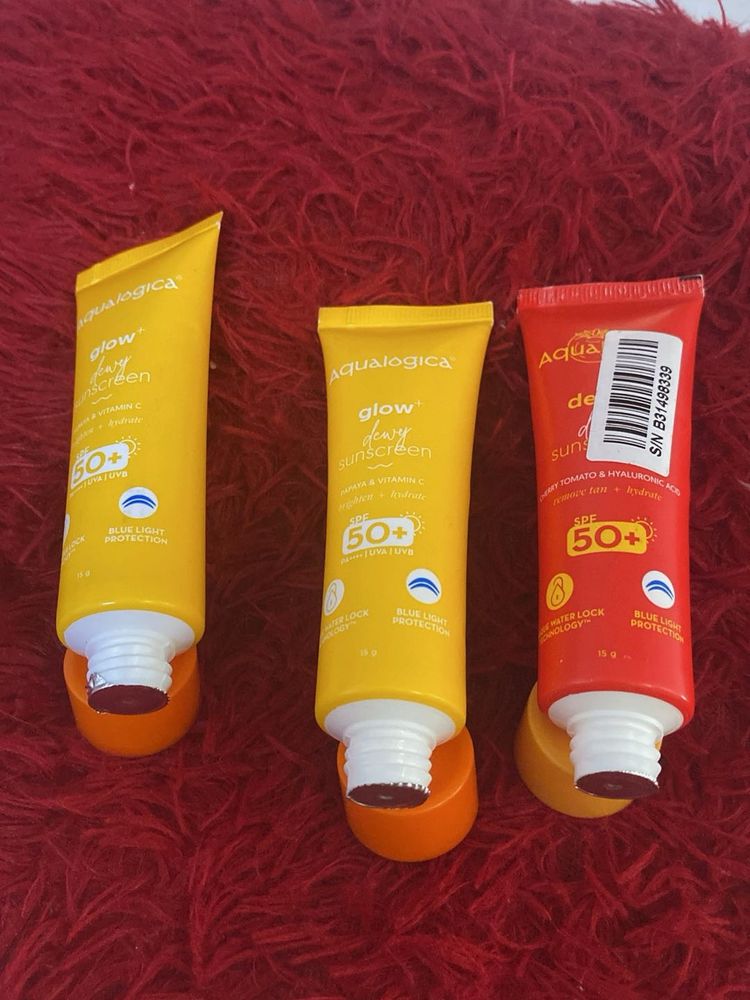Aqualogica Sunscreen SPF 50+ 3 tubes