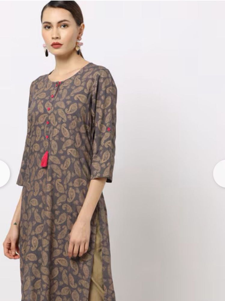 Avaasa Daily Wear Grey Kurta