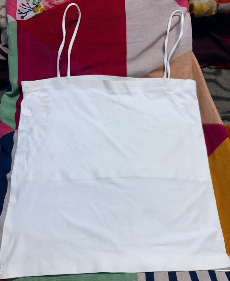 White Sleeveless Tank Top