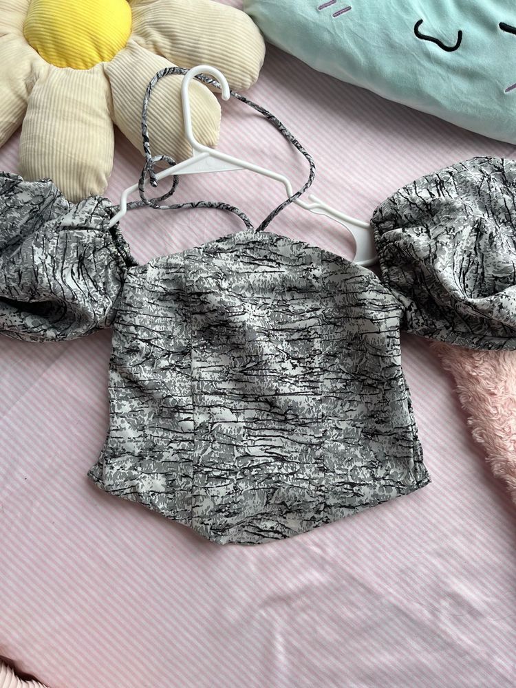 Textured Puff Sleeve Top