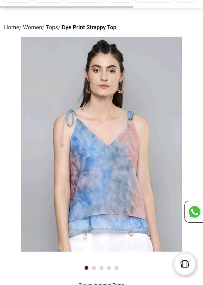 Tie-Dye Strappy Top