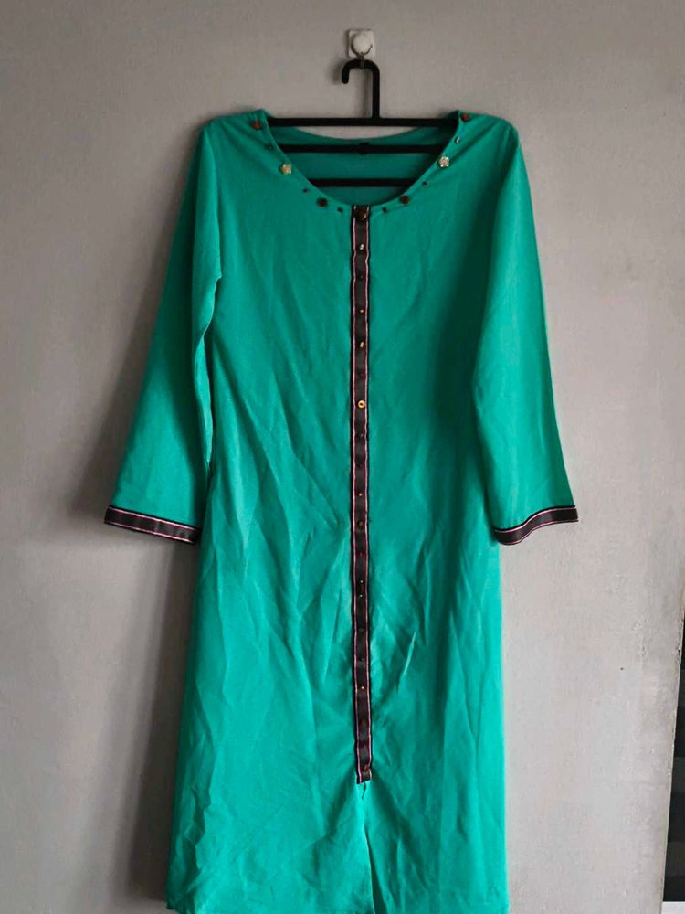 Cyan Colour Top