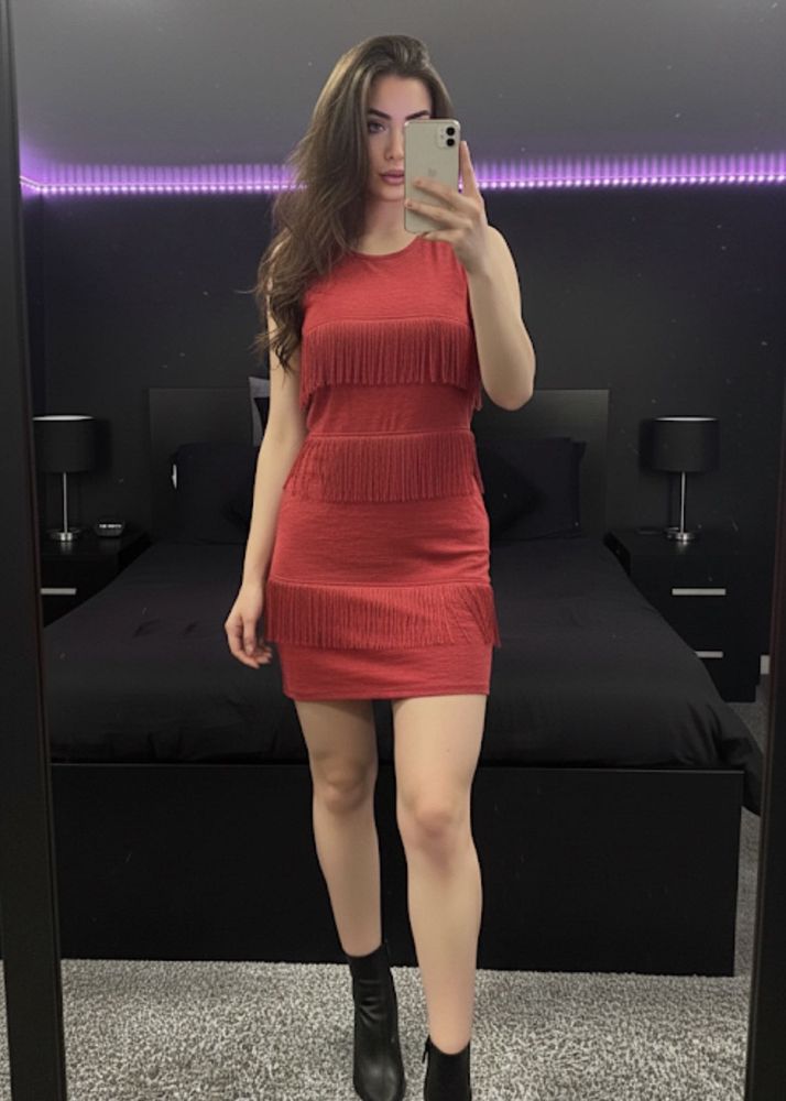 Red Fringe Dress