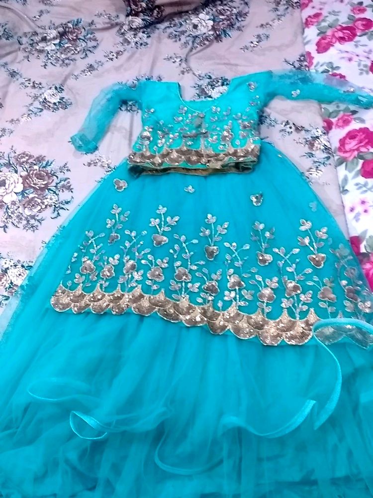 Beautiful Lehenga Firozi Color Ka