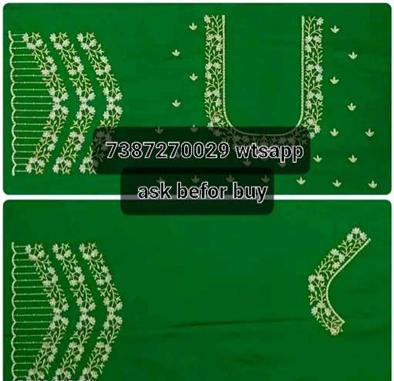 Embroidered Green Blouse piece