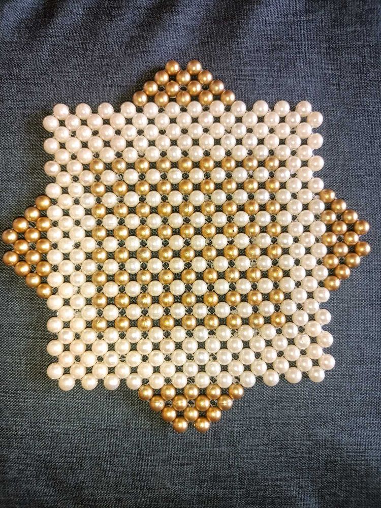 Handmade Beaded Star Decor Coaster/Mat