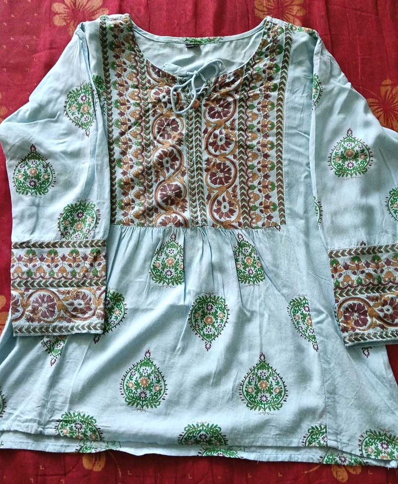 Embroidered Kurta Top