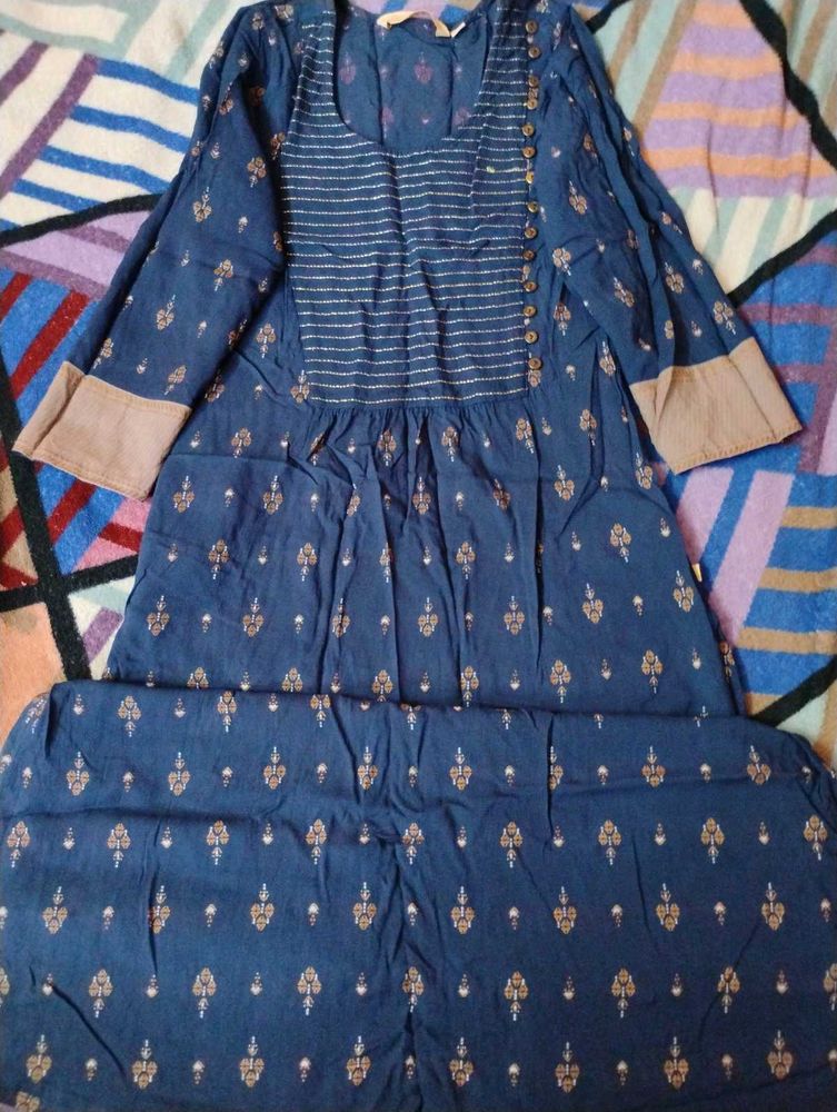 Blue Printed Kurta