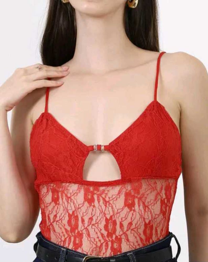 Shein Criss-Cross Spaghetti Strap  Tie-Up Wrap Top