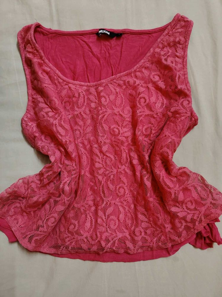 Pink Summer Crop Top