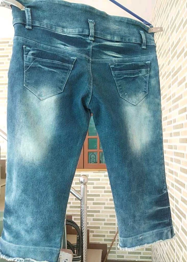 Denim Capri Pants