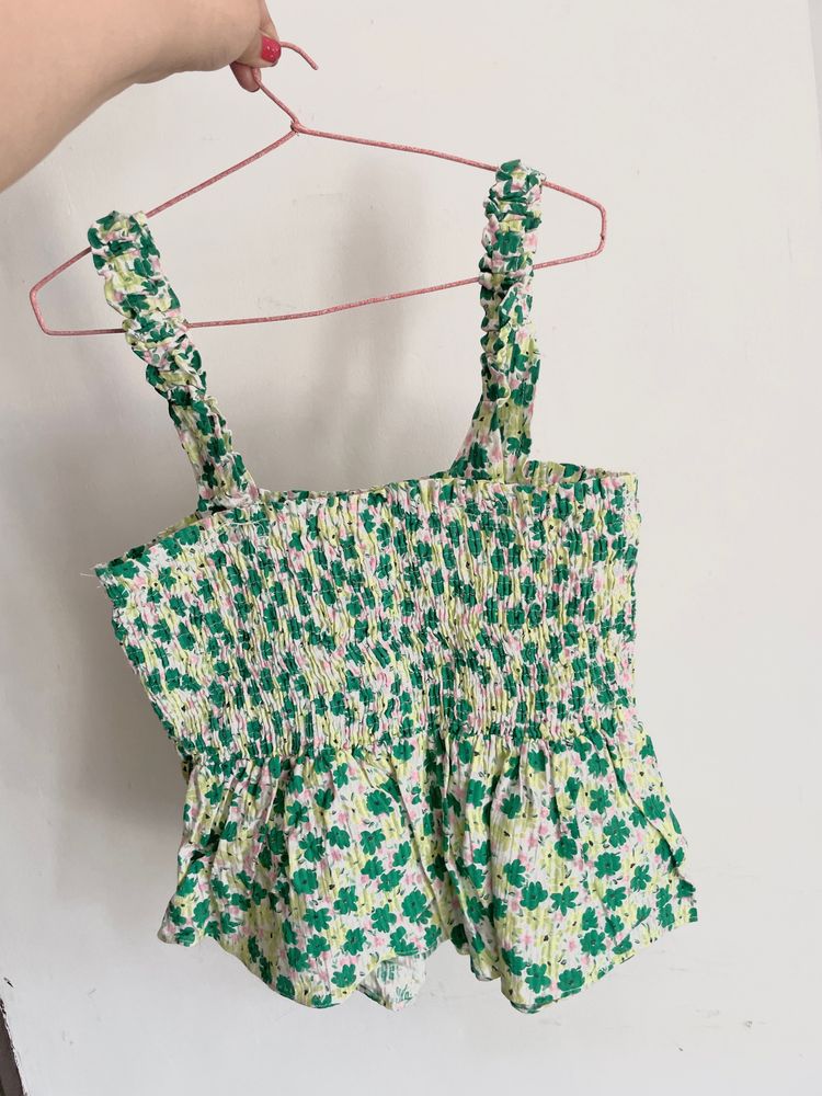 Cute Floral Peplum Top