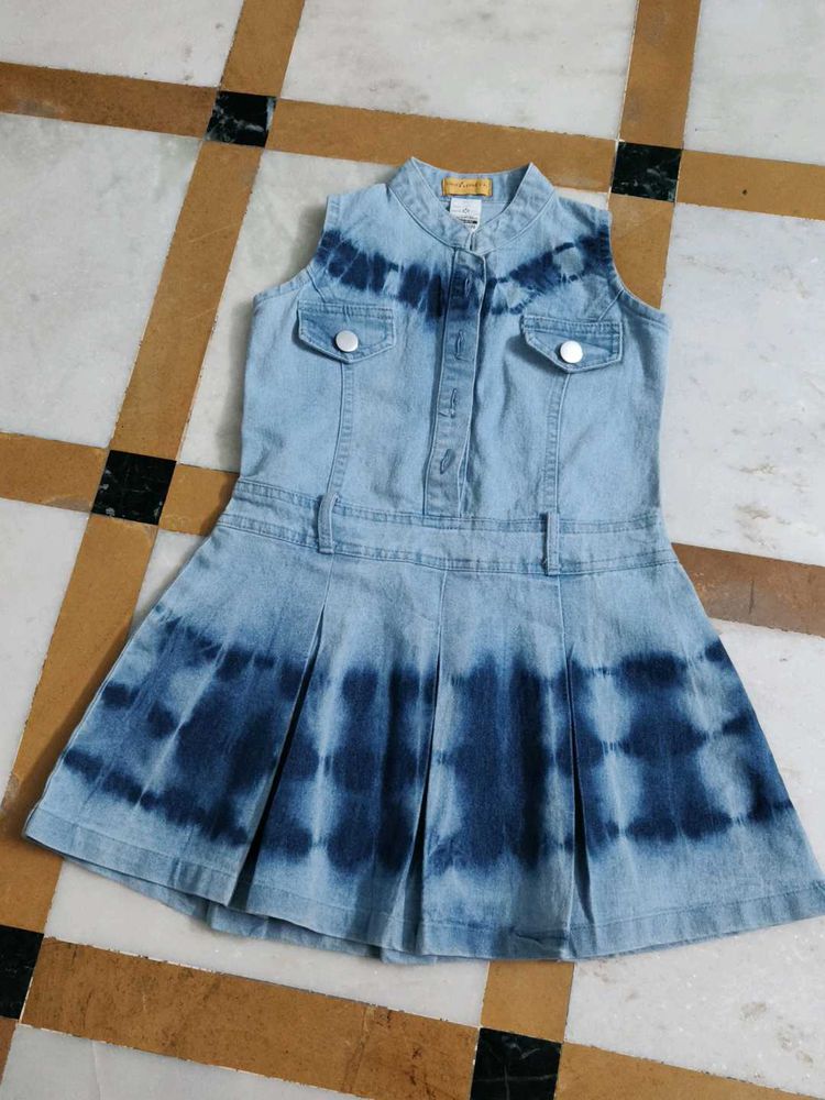 Tie-Dye Denim Dress