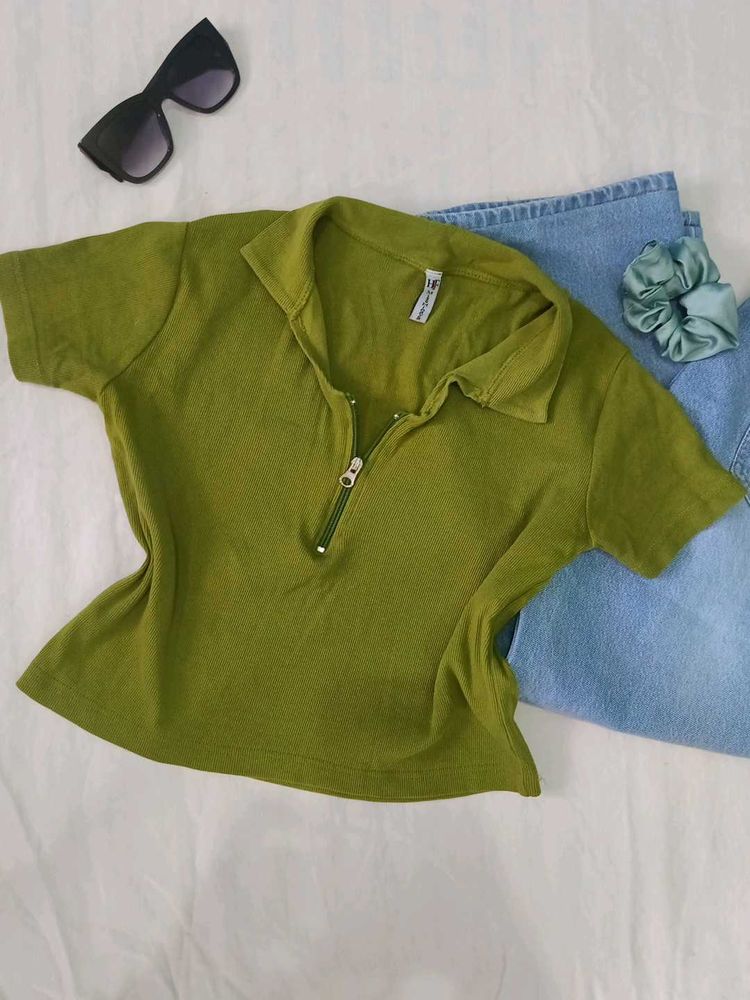 Body Fitted Cute Stretchable Top ❤️