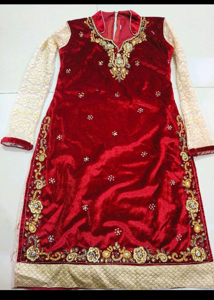 Velvet Kurta For Girls
