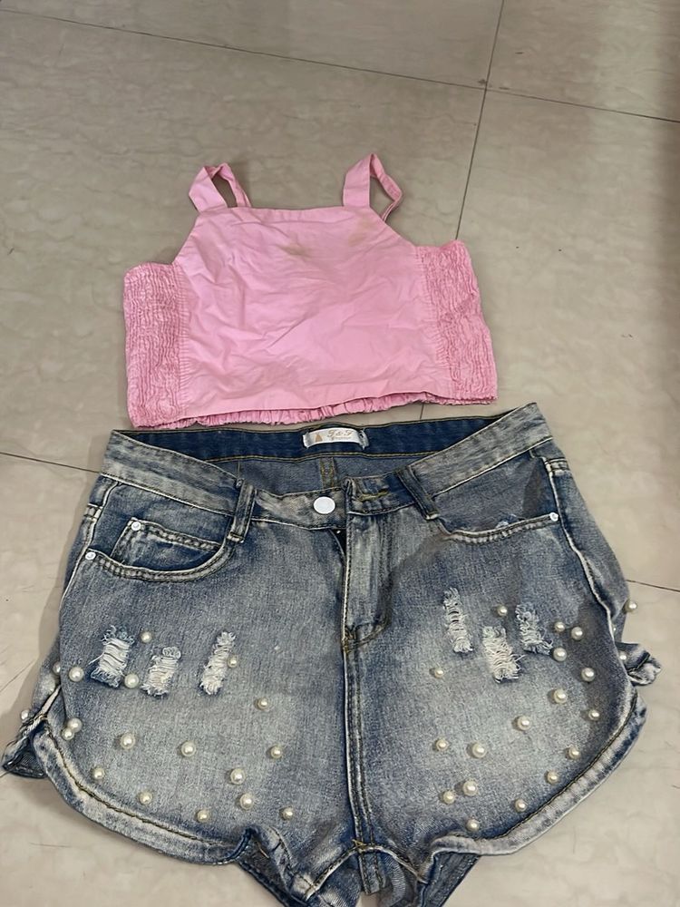 Pink Crop Top A only ❤️