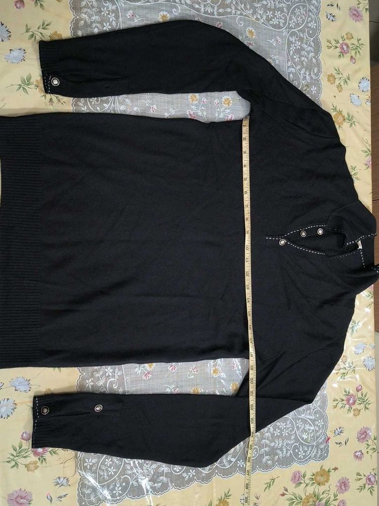 Stylish Black Knit Sweater