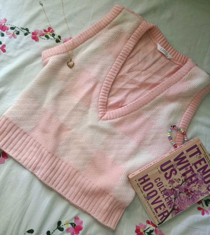 pink kawai sweater vest