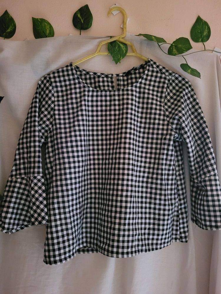 White Checked Shirt From MYNTHRA