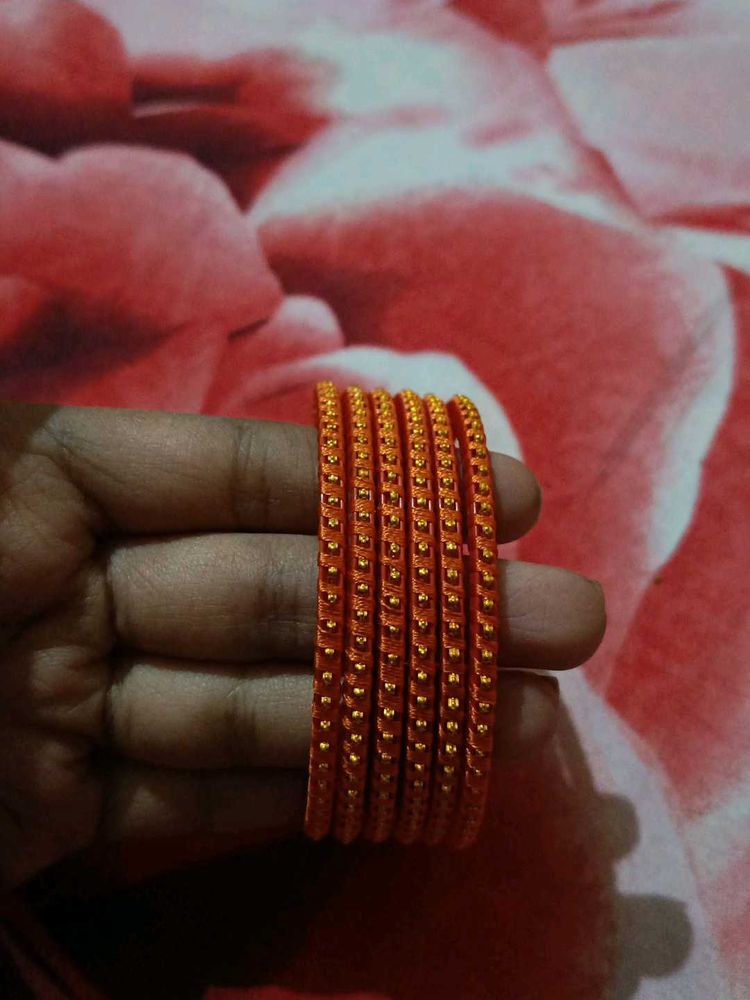 Thread Bangles Orange