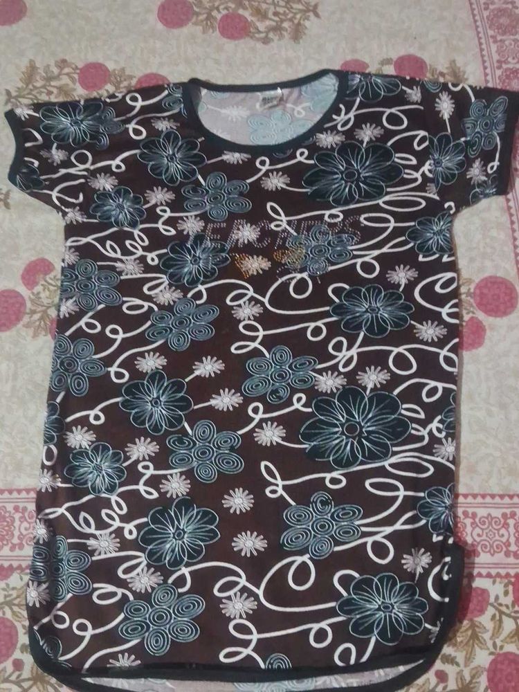 Floral Print Tunic Top