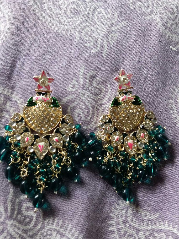green jhumka