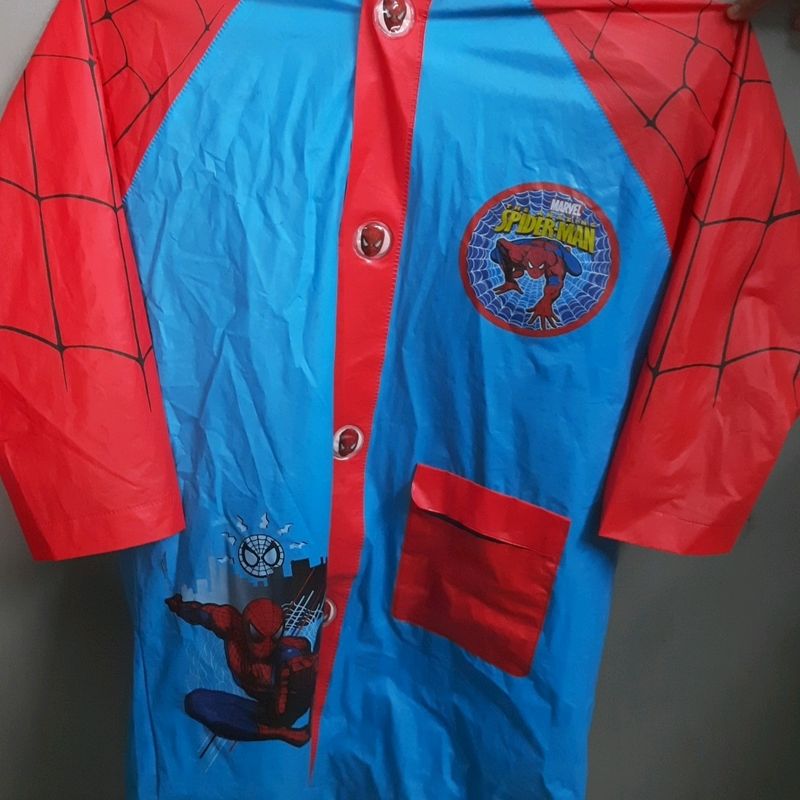 Spider-Man Raincoat For 10yr Old Kids