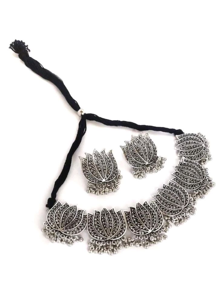 Oxidised Silver Jewellery Set