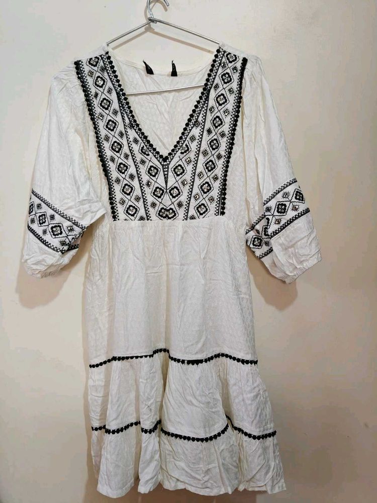 Boho Embroidered Dress