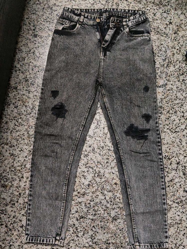 Ripped Acid Wash Jeans