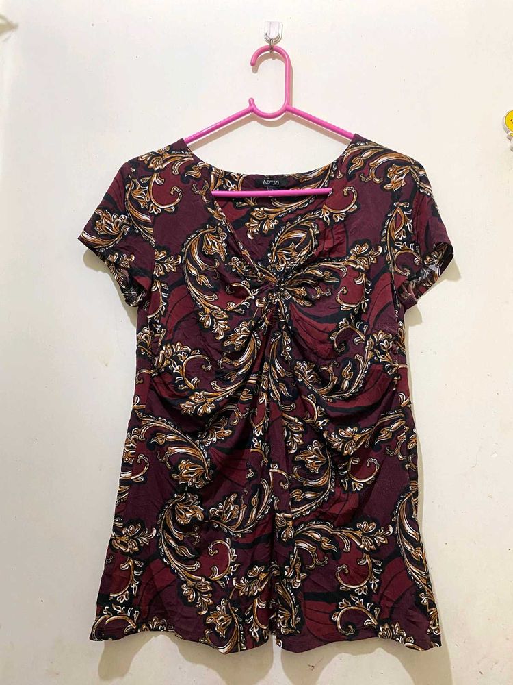 Floral Top Stretchy B-34-38 L-25.5
