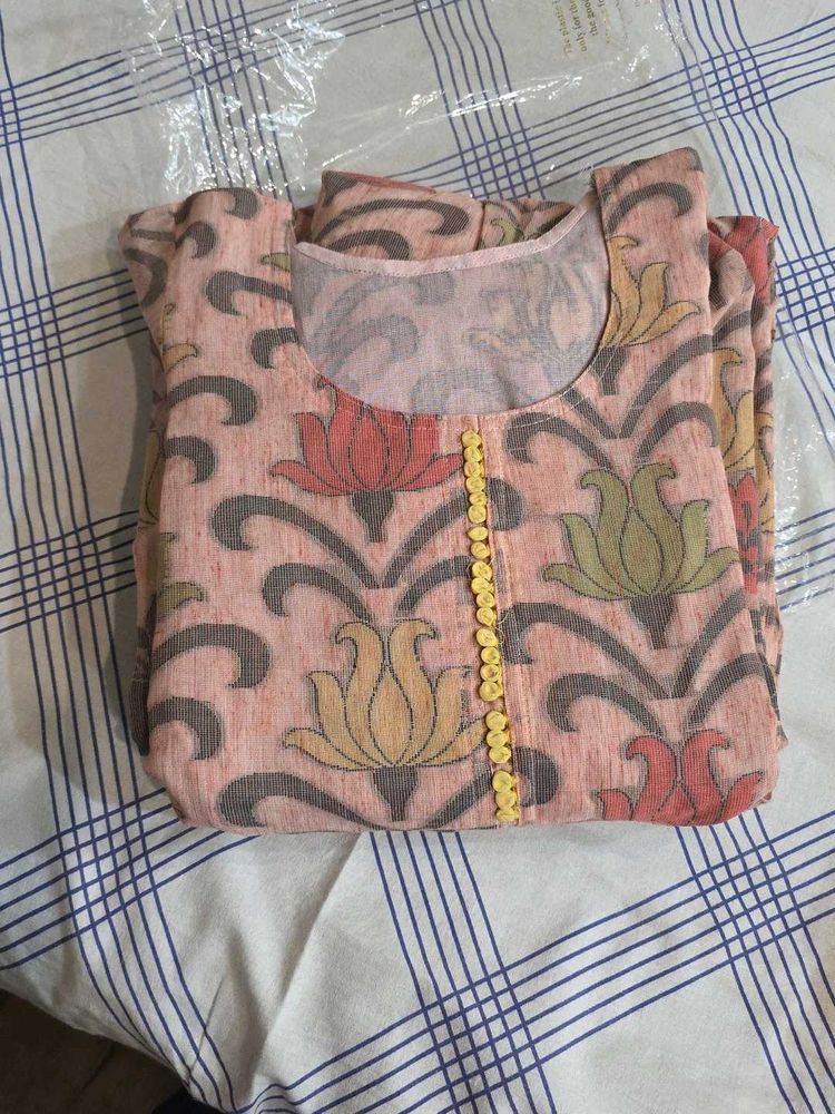 Elegant Floral Print Kurta