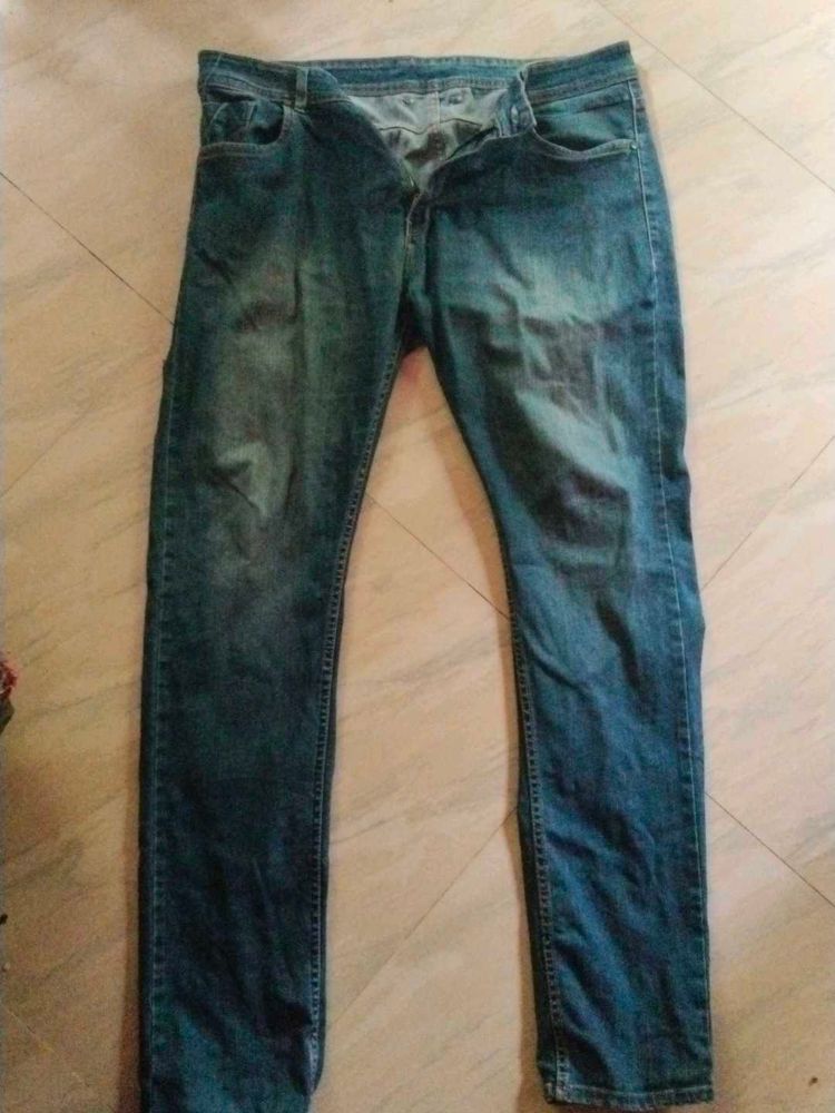Vintage Wash Denim Jeans
