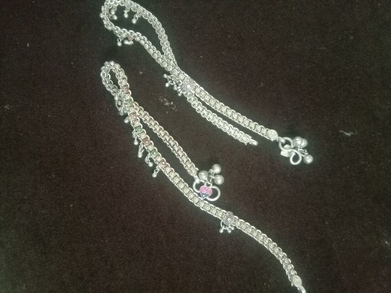 PURE SILVER 45gm PAYAL 🔥