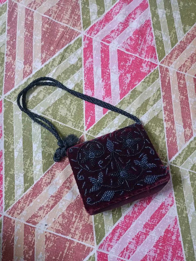 Vintage Beaded Velvet Purse