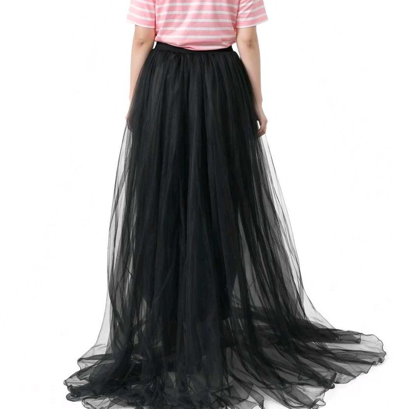 Black Tulle Maxi Skirt