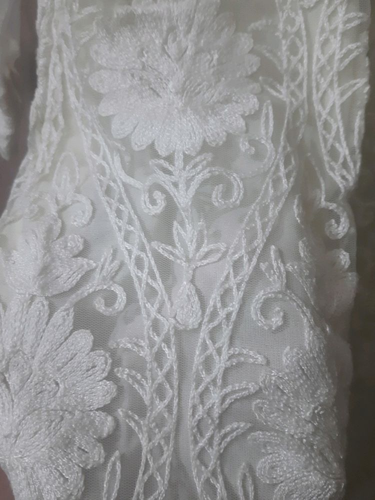 Beautiful Chicken White Kurta