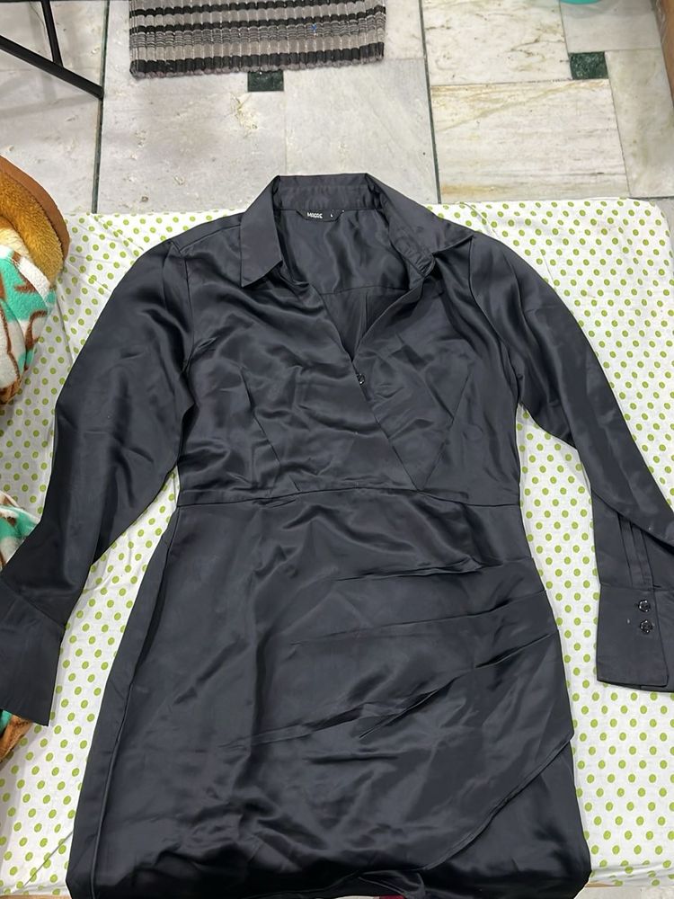 Chic Black Shirt Dress