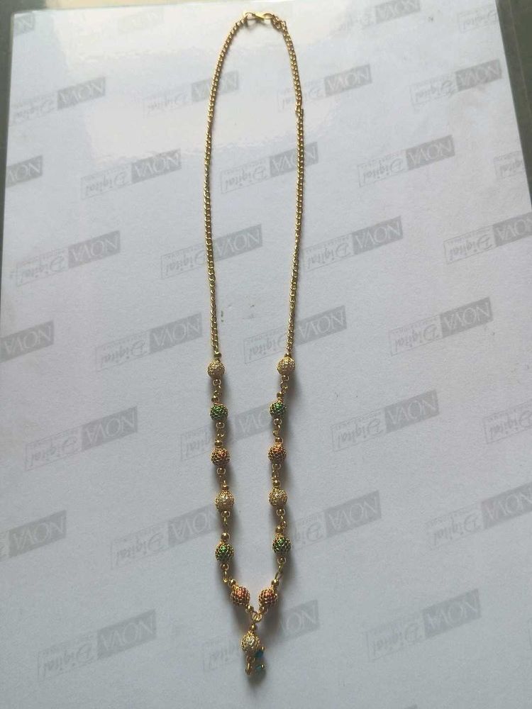Elegant Gold-tone Beaded Necklace