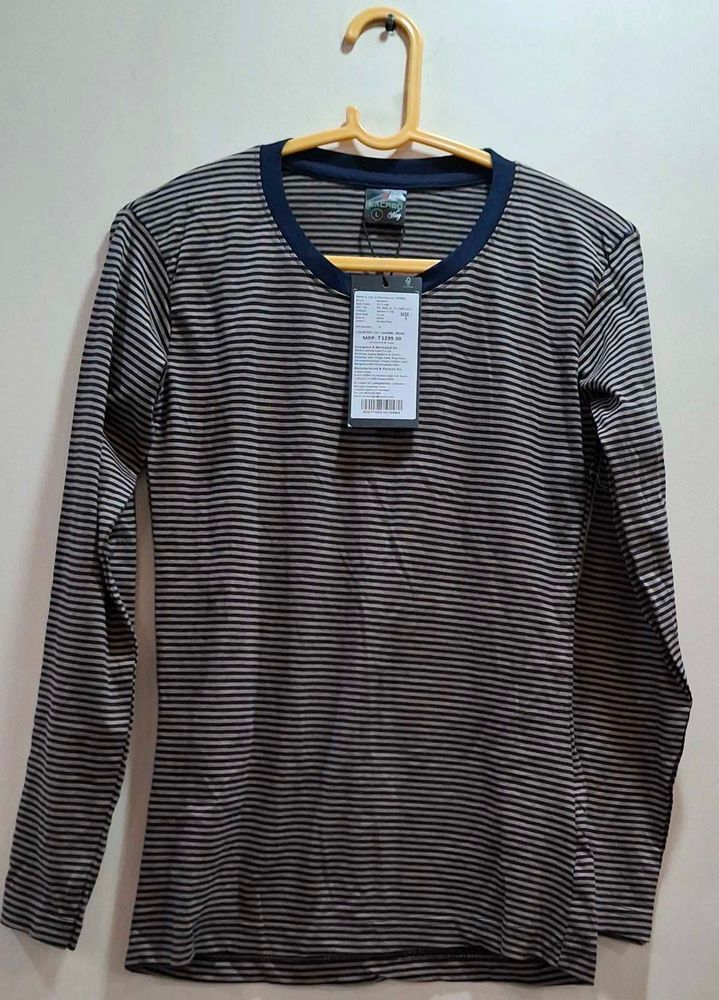 Striped Round-Neck Top